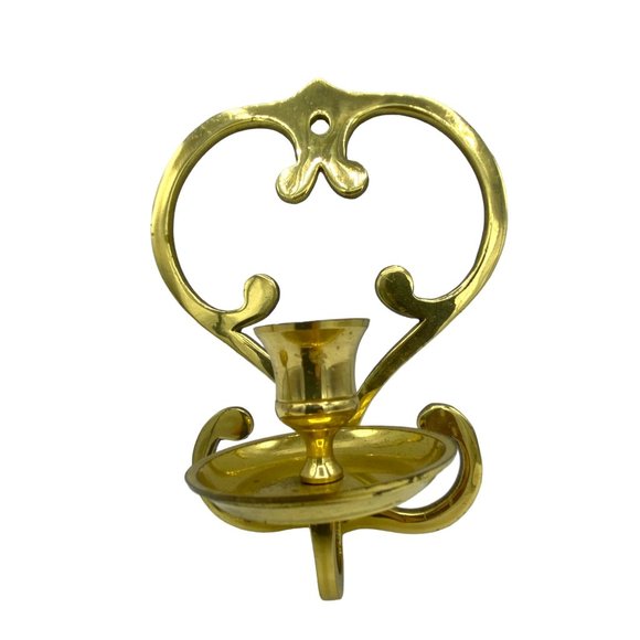 2 vintage Brass candlestick holder Taper and Wall Sconce - Picture 4 of 12